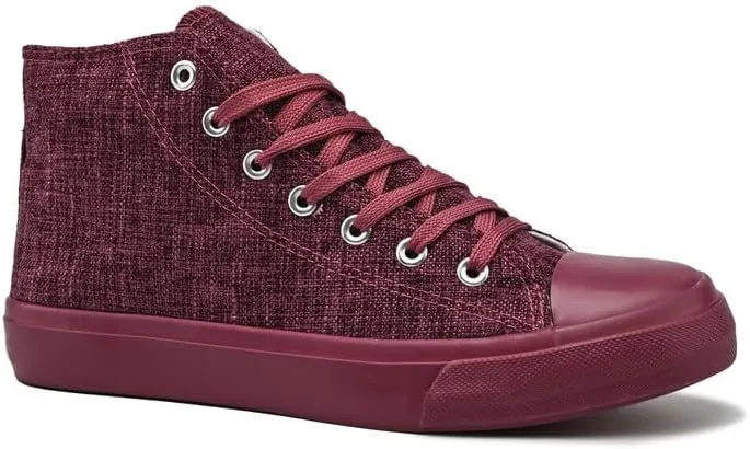 rosyclo Women's High Top Canvas Sneakers Fashion Lace-up Classic Casual Walking Shoes