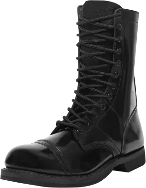 Rothco Leather Jump Boots - 10 Inch - High-Ankle Support and Impact Absorption