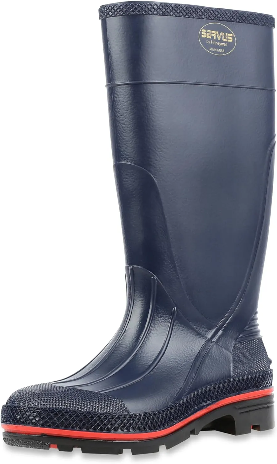 Servus MAX 15" PVC Chemical-Resistant Soft Toe Women's Work Boots, Navy, Red & Black (75126)