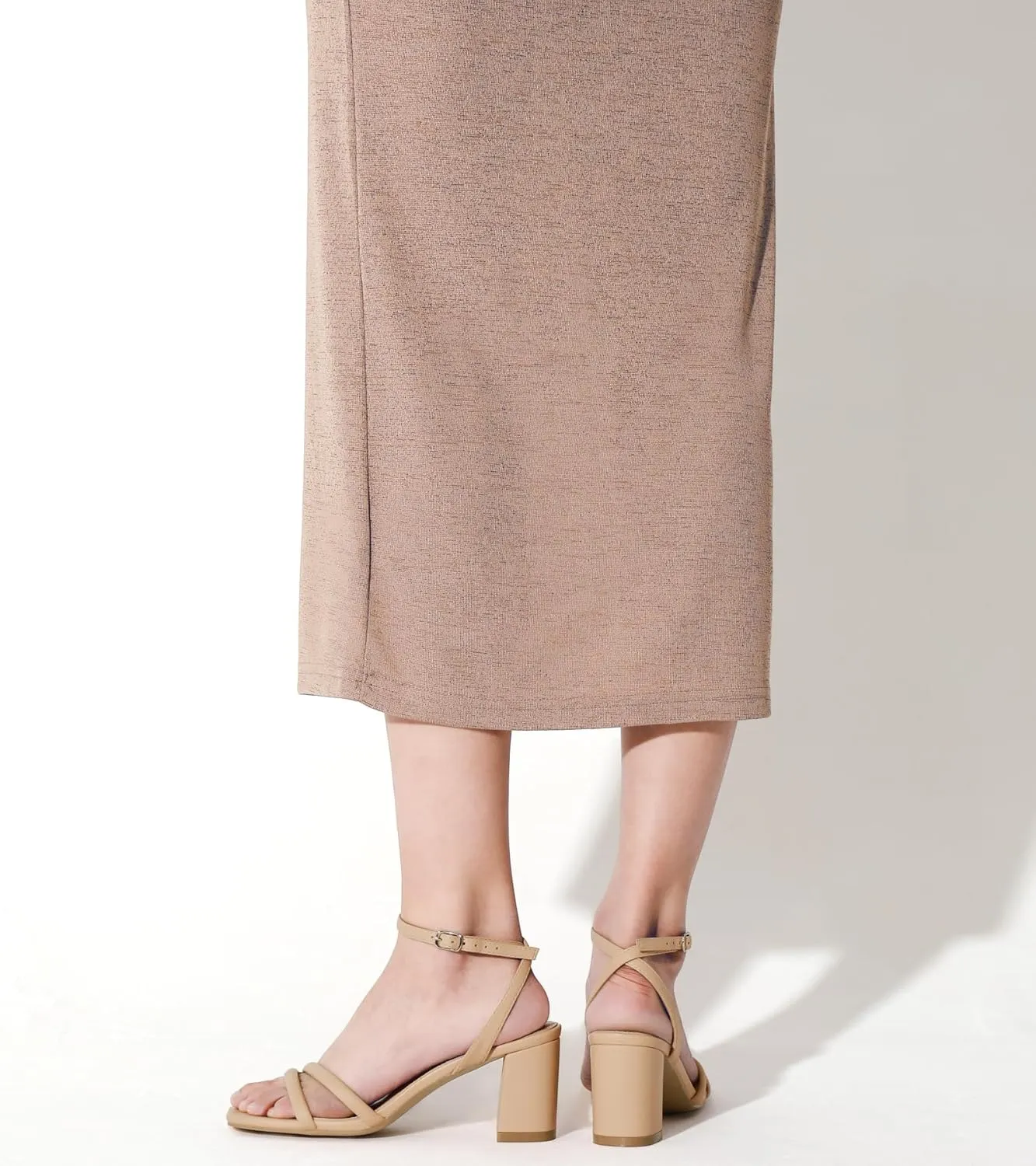 Shoe'N Tale Strappy Heels for Women Square Toe Chunky Block Heels Ankle Buckle Heeled Sandals
