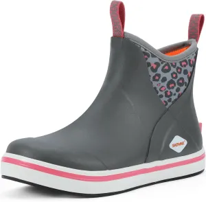 Showave Kid's Deck Boots Waterproof Ankle Rain Boots for Boys Girls Insulated Neoprene Rubber Boots Non-slip Child Rain Shoes