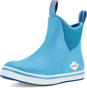 Showave Women's Deck Boots Waterproof Ankle Rain Footwear Non-Slip Rubber Boots for Boating Fishing Gardening Farming