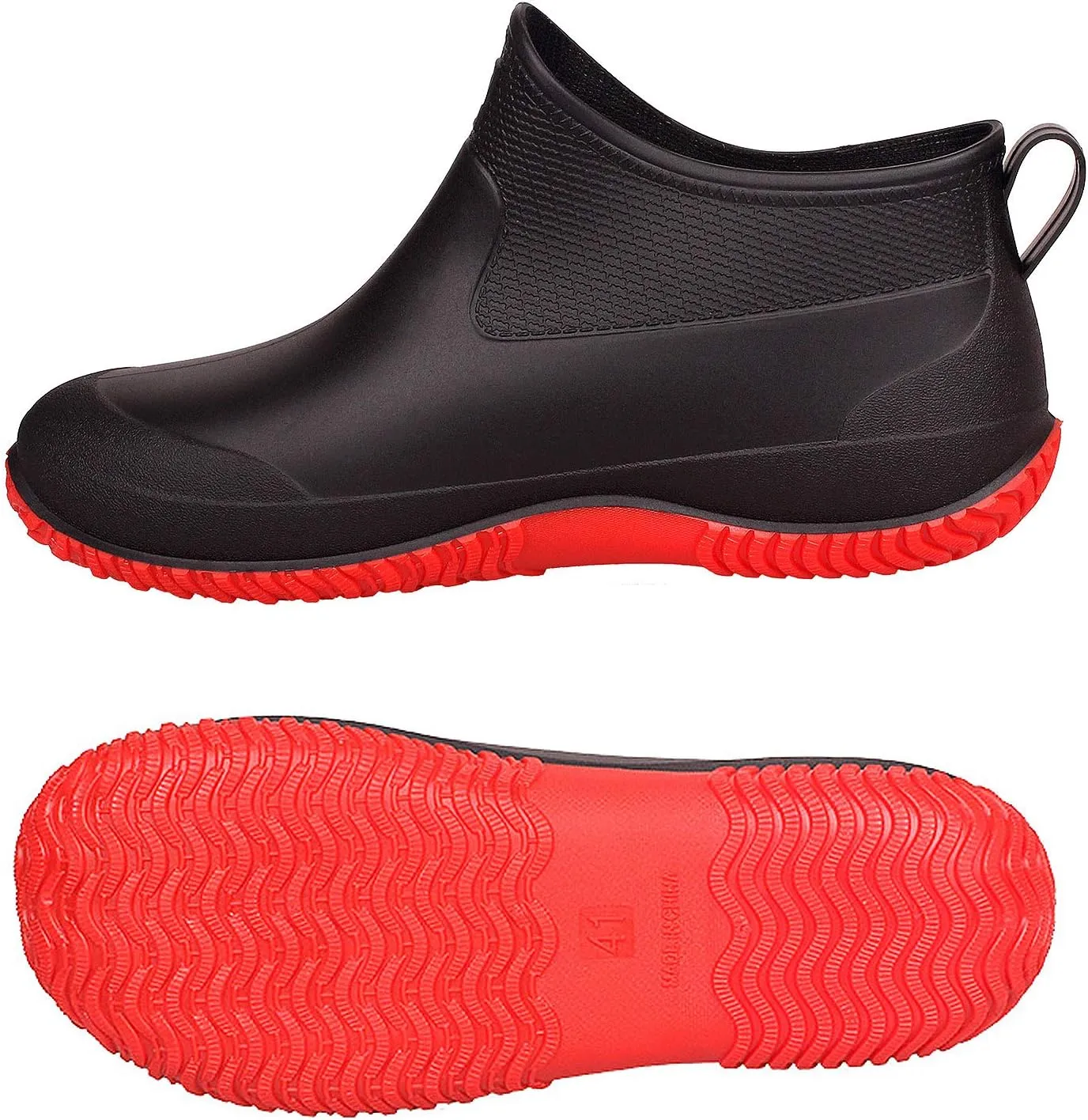 SMajong Rain Boots for Women Waterproof Garden Shoes Men Anti Slip Rubber Ankle Boots Car Wash Shoes Women's Rain Footwear