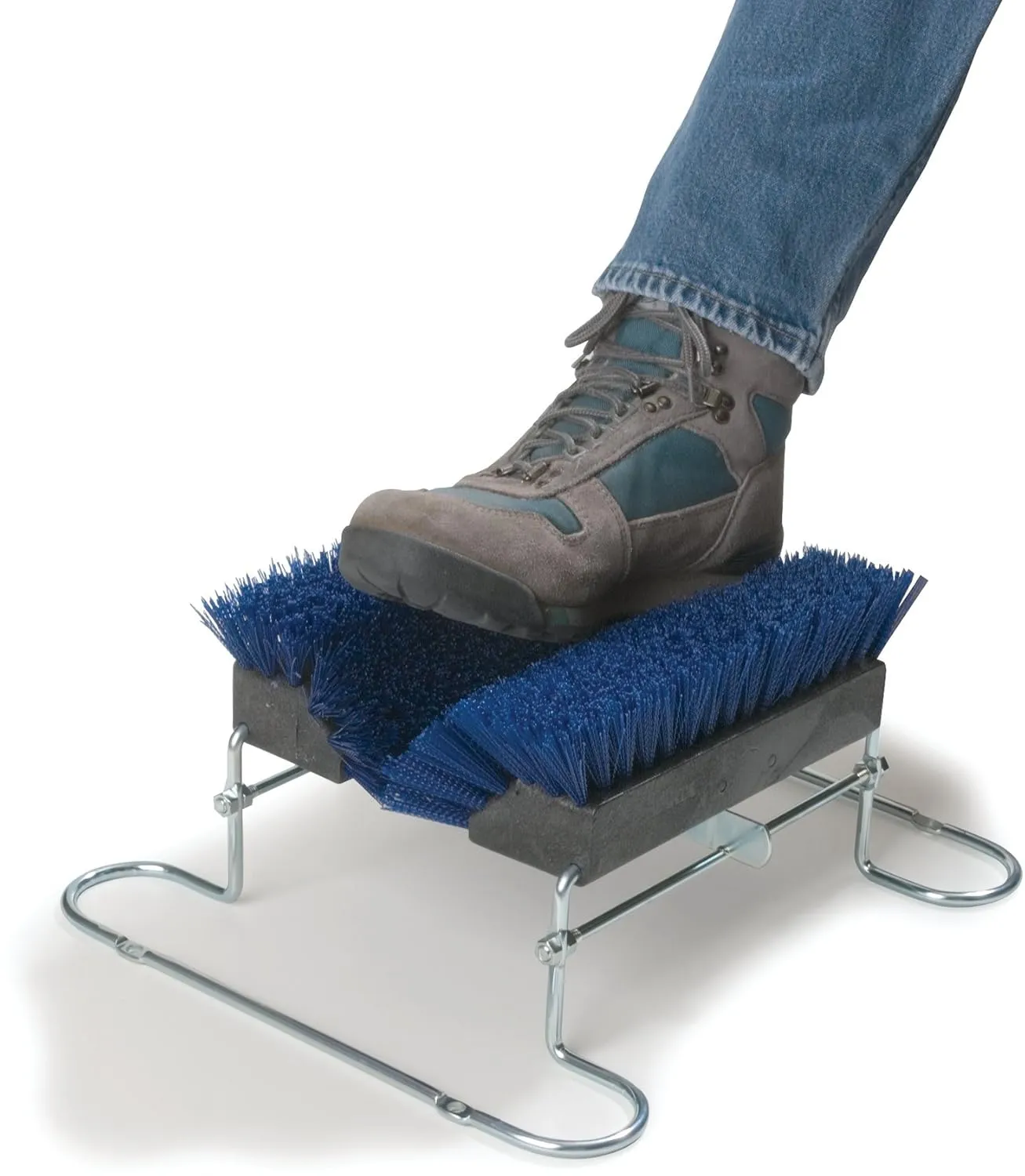 SPARTA Boot and Shoe Cleaning Brush 16.5" x 14.75" x 7", 6 lbs with Scraper for Heavy-Duty Dirt and Mud Remover at Homes, Farms, and Worksites, Polypropylene (Pp), Black