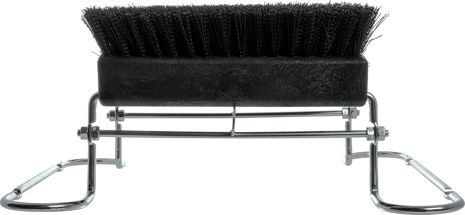 SPARTA Boot and Shoe Cleaning Brush 16.5" x 14.75" x 7", 6 lbs with Scraper for Heavy-Duty Dirt and Mud Remover at Homes, Farms, and Worksites, Polypropylene (Pp), Black