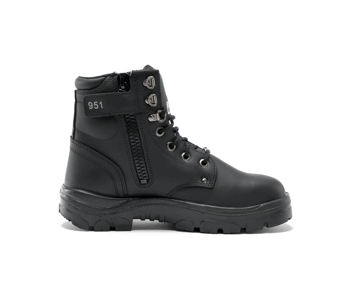 Steel Blue Men's Argyle 6-inch Zip Steel Toe Boot, Black