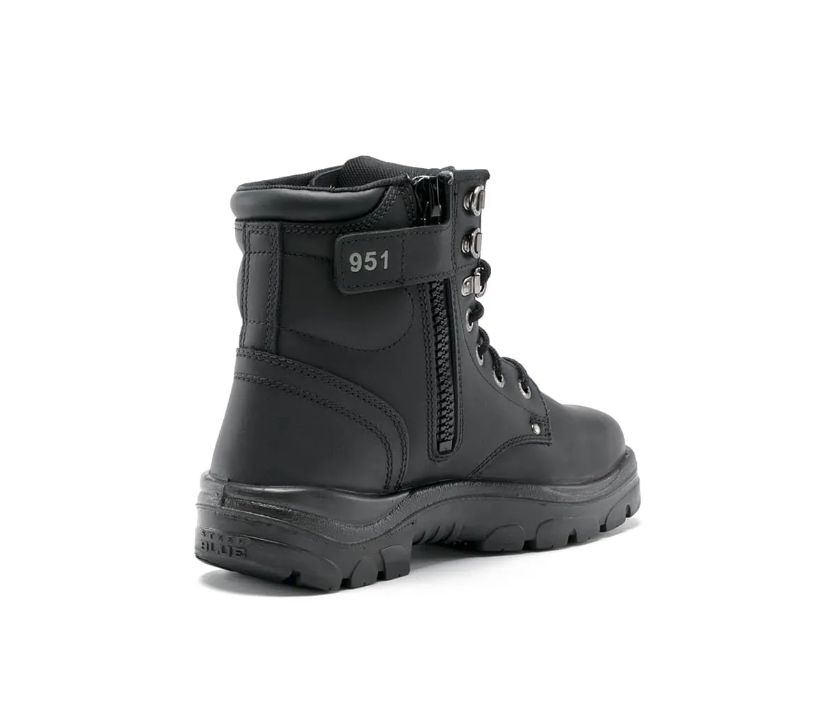 Steel Blue Men's Argyle 6-inch Zip Steel Toe Boot, Black