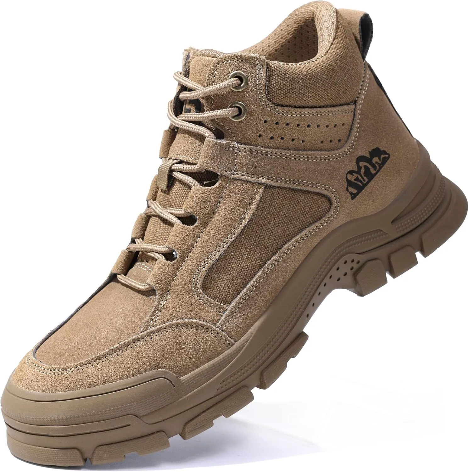 Steel Toe Boots for Men Indestructible Construction Steel Toe Work Shoes Breathable Lightweight High Top Safety Work Boots for Men.
