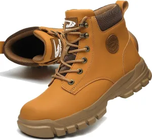 Steel Toe Boots for Women Wateproof Safety Shoes Men Lightweight Composite Toe Boots Leather Construction Steel work Shoes