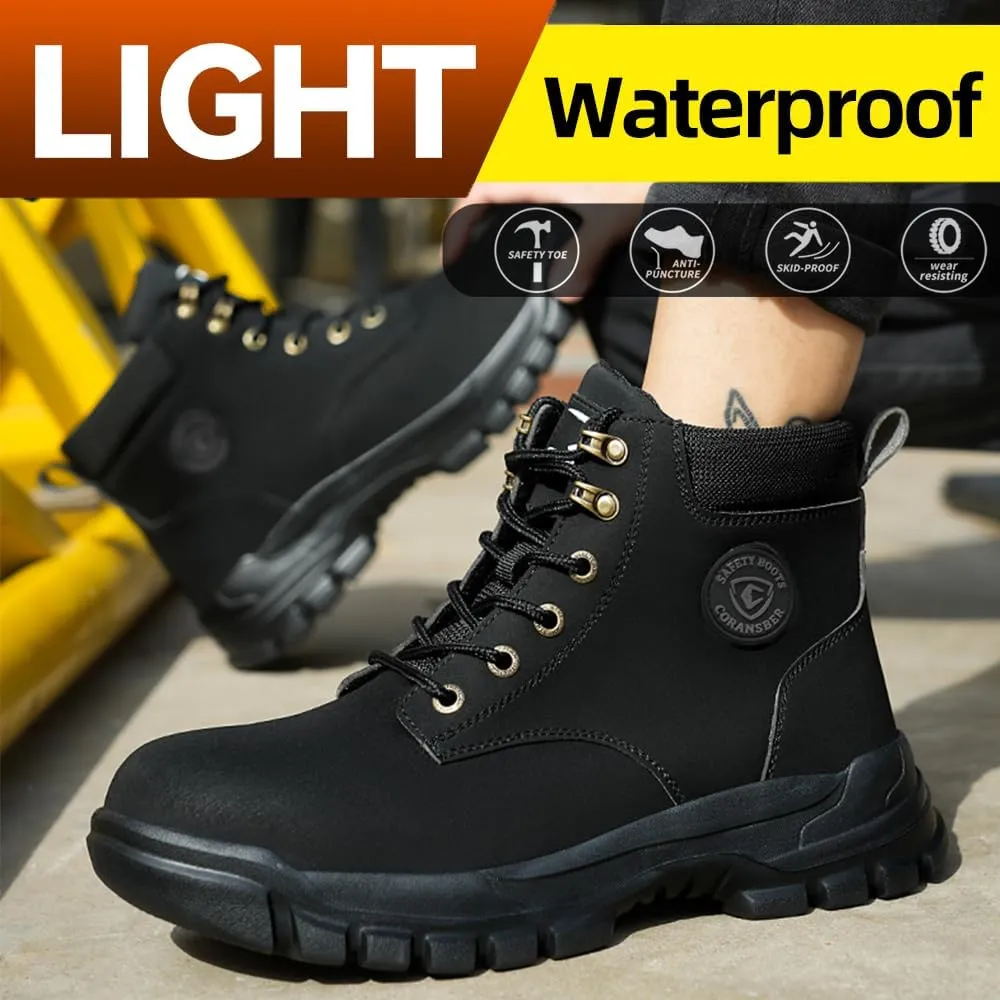 Steel Toe Shoes for Men Women Comfortable Fashion Safety Boots Lightweight Industrial & Construction Work Shoes