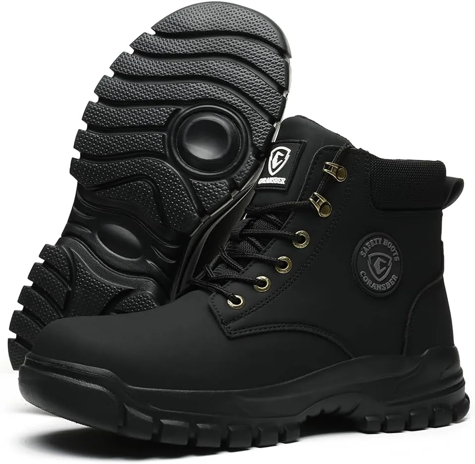Steel Toe Shoes for Men Women Comfortable Fashion Safety Boots Lightweight Industrial & Construction Work Shoes