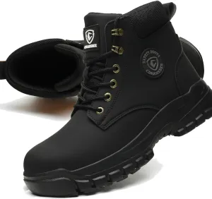Steel Toe Shoes for Men Women Comfortable Fashion Safety Boots Lightweight Industrial & Construction Work Shoes