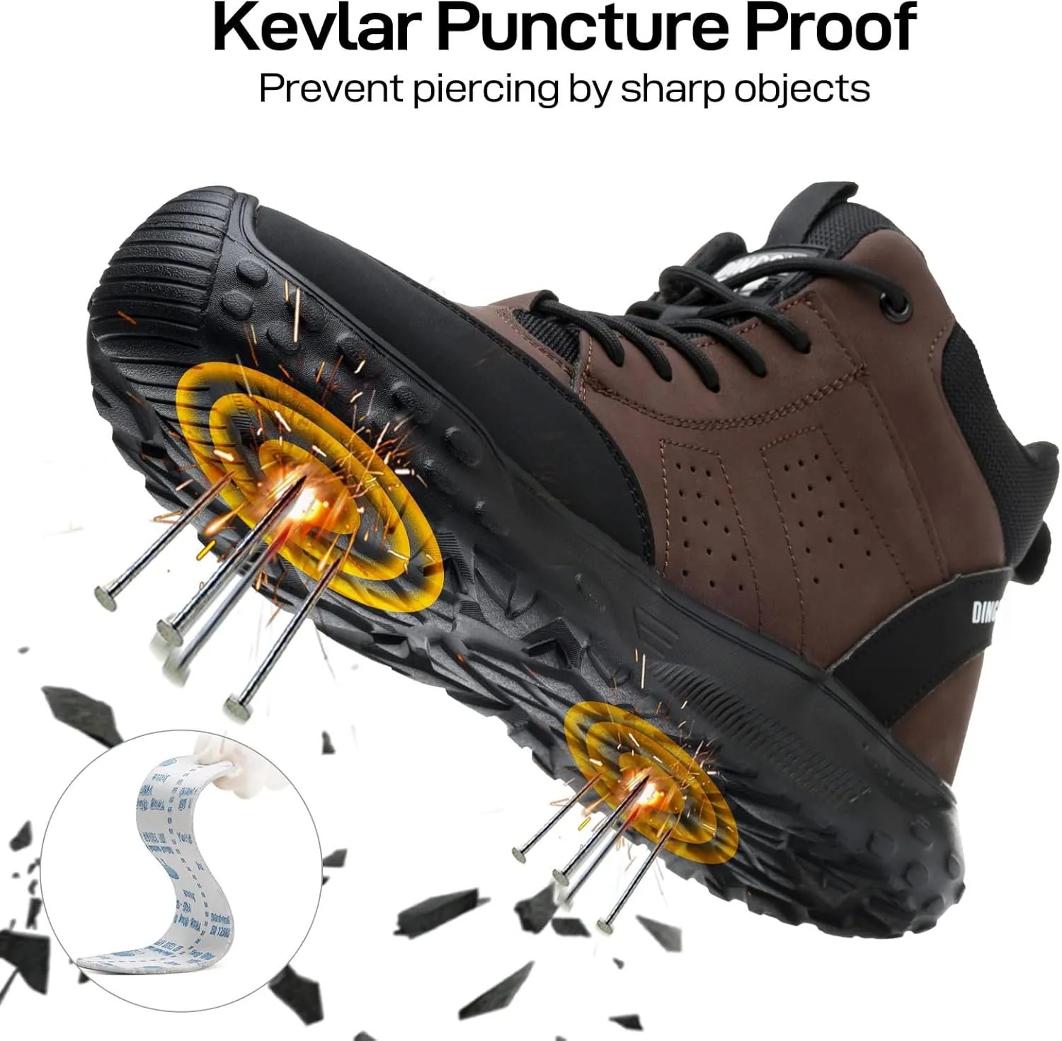 Steel Toe Shoes for Men Women Comfortable Work Shoes Indestructible Construction Work Boots Lightweight Safety Shoes