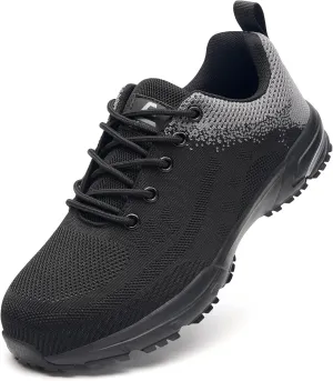 Steel Toe Shoes for Men Women Work Safety Shoes Comfortable Lightweight Puncture Proof Slip Resistant Indestructible Warehouse Industry Construction Shoes