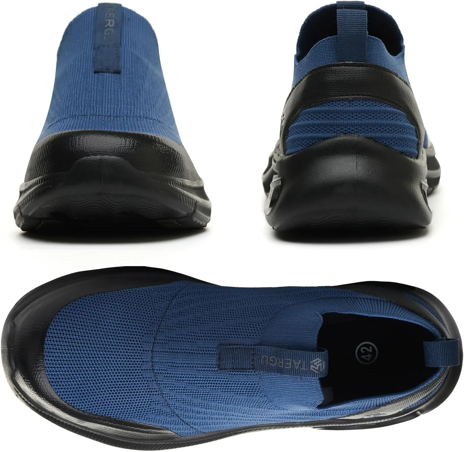 Steel Toe Shoes Men Lightweight Comfortable Work Shoes Slip On Safety Shoe Walking Sneakers Puncture Proof Loafers