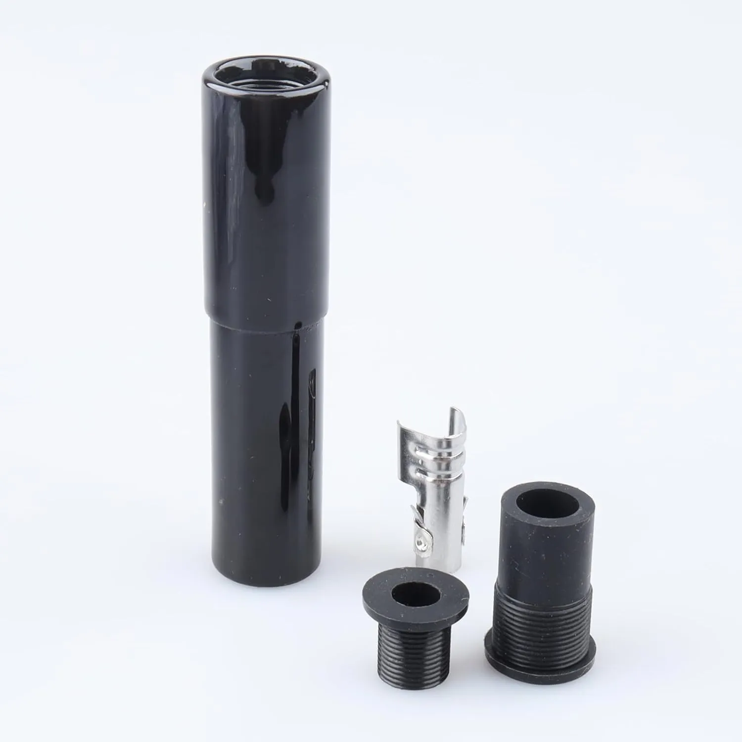 Straight Black Ceramic Spark Plug Boot Kits Fit 8 mm Wires