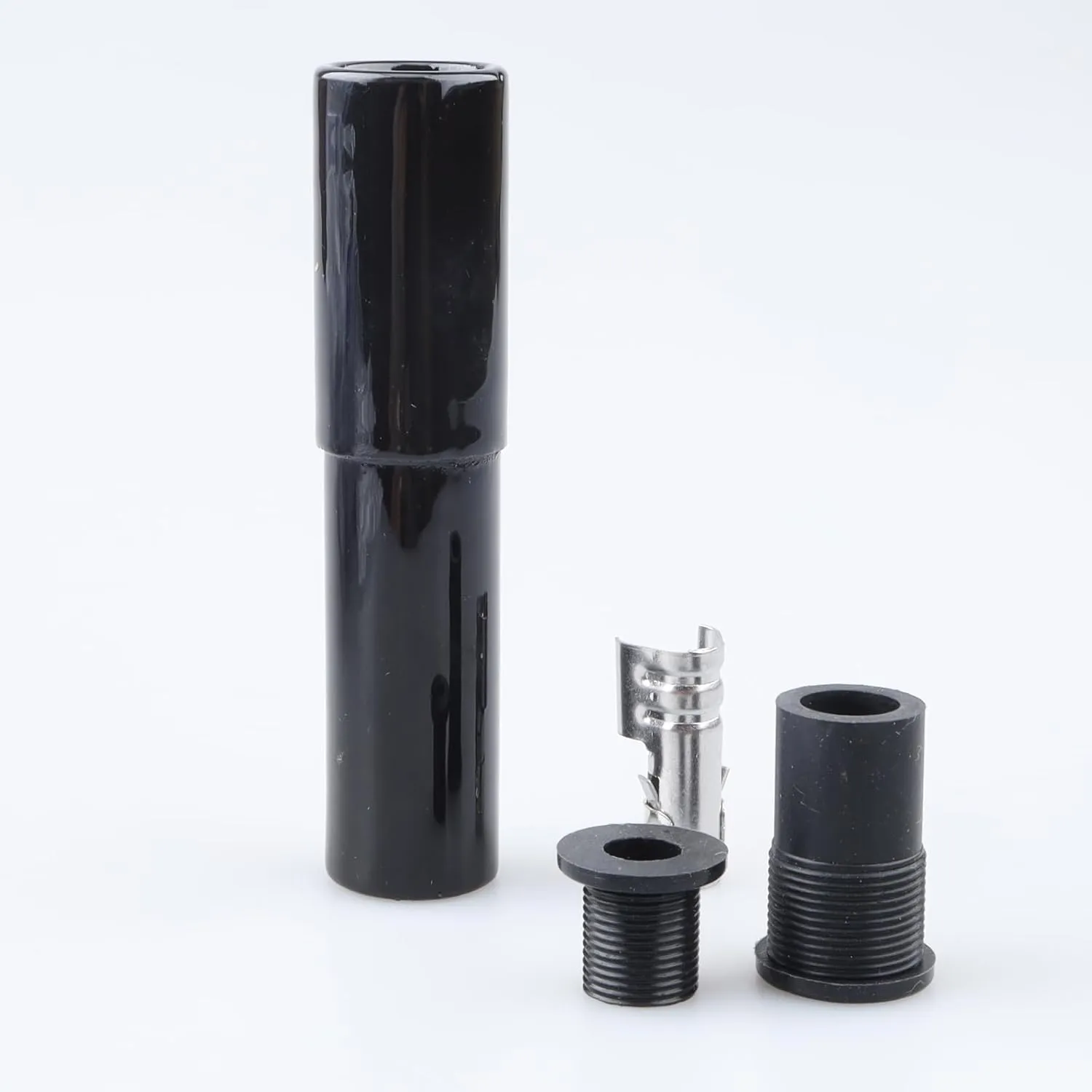 Straight Black Ceramic Spark Plug Boot Kits Fit 8 mm Wires