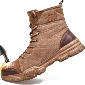 SUADEX Steel Toe Boots for Men Women Indestructible Non Slip Comfortable Work Boot Safety Construction Shoes