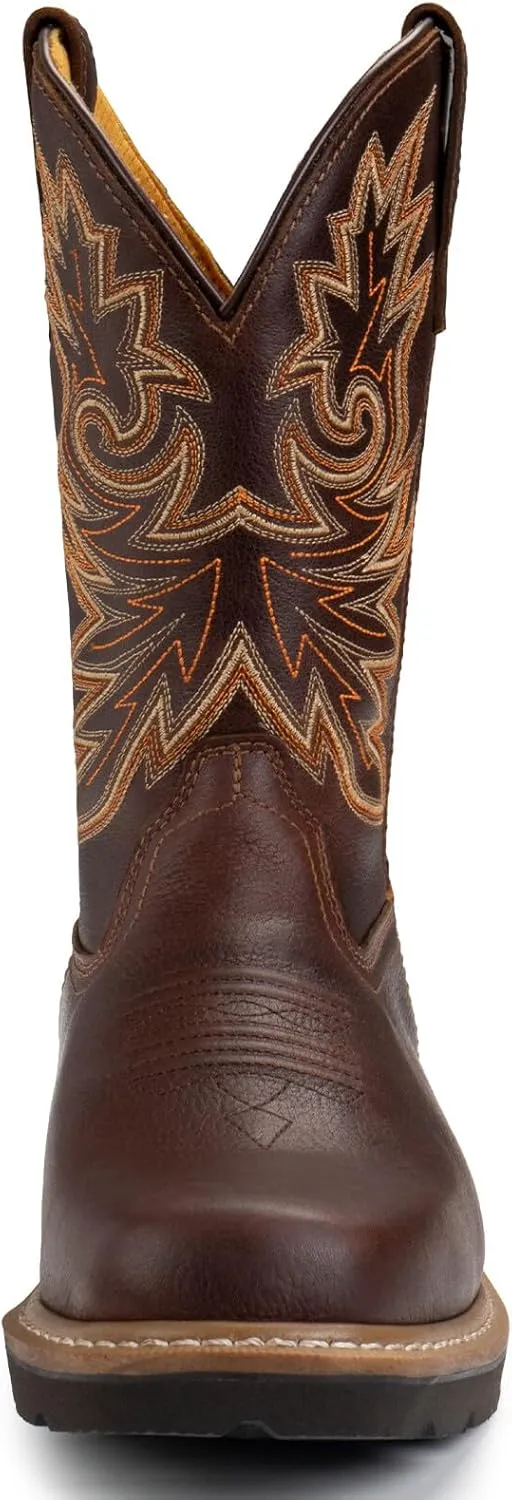 SUREWAY Square Toe Cowboy Boots for Men