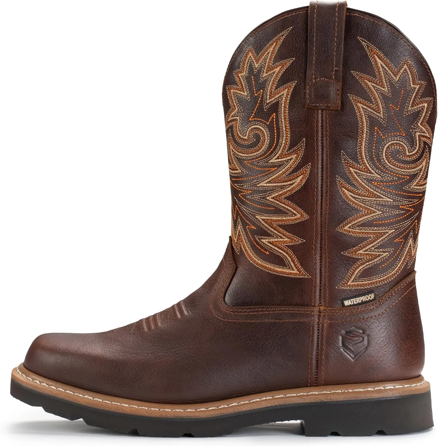SUREWAY Square Toe Cowboy Boots for Men