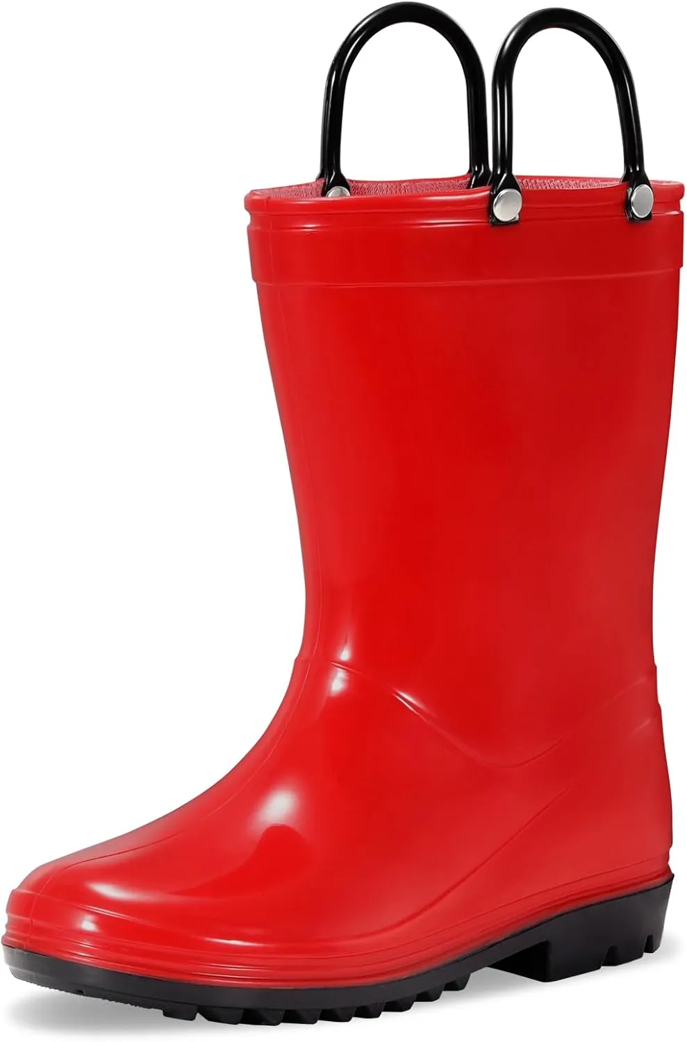 Toddler Rain Boots,Waterproof Kids Rain Boots with Easy-on Handles for Boys and Girls