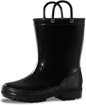 Toddler Rain Boots,Waterproof Kids Rain Boots with Easy-on Handles for Boys and Girls