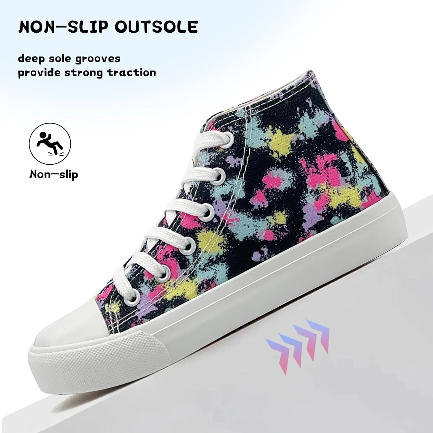 Toddler/Little Sneakers for Girls Boys Kids Fashion High Tops Canvas Shoes Classic Casual Tennis Shoes Colorful Shoes