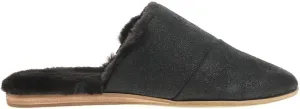 TOMS Womens Jade Metallic Suede Mules Flats Casual - Black