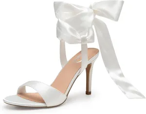 Trary Pink Purple Nude Red Black Heels for Women, Lace Up Chunky Heels for Women, Strappy Heels for Women Sandals, High Platform Stripper Heels, Comfortable Wide Width Tie Up Heels 3 Inch Open Toe