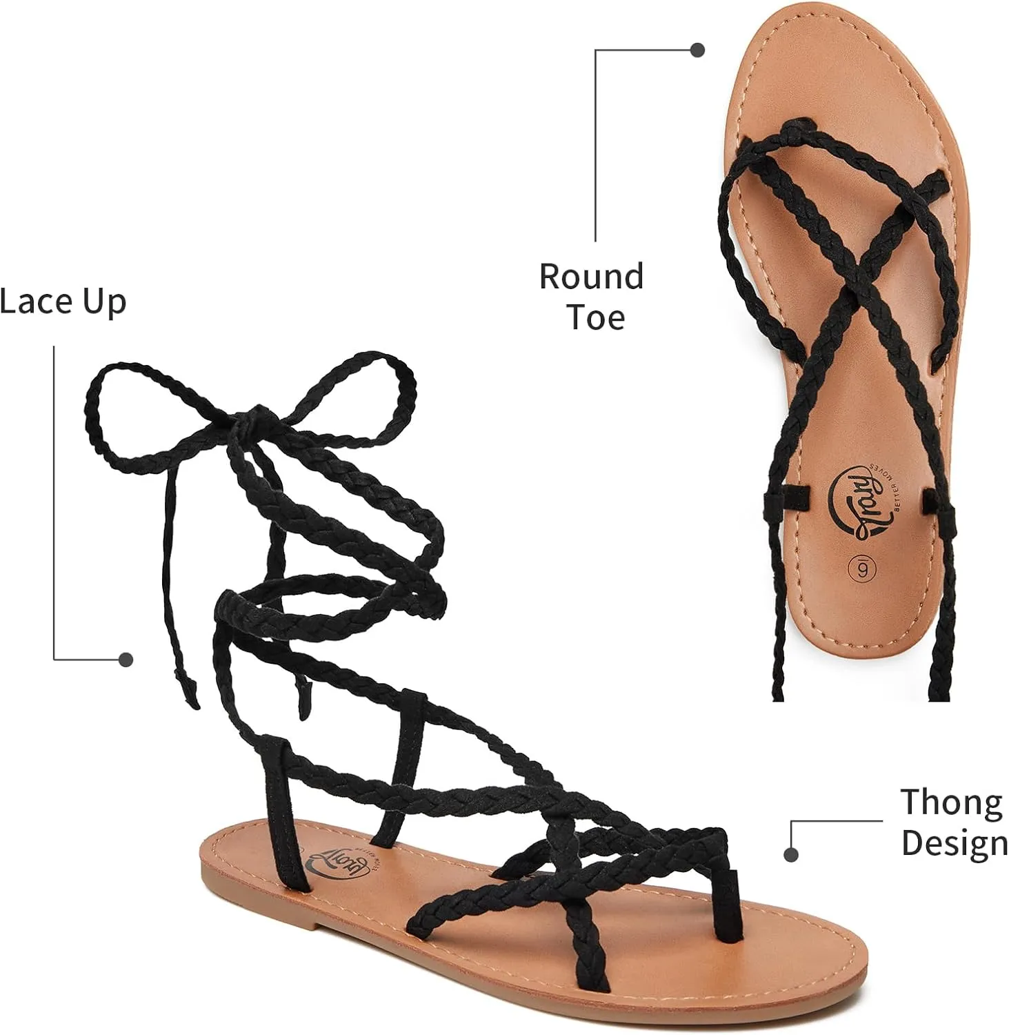 Trary Sandals Women, Lace Up Sandals for Women, Sandals for Women Dressy Summer, Open Toe Gladiator Sandals, Flat Sandals for Women Dressy, Beach Sandals for Women, Summer Sandals for Women 2023