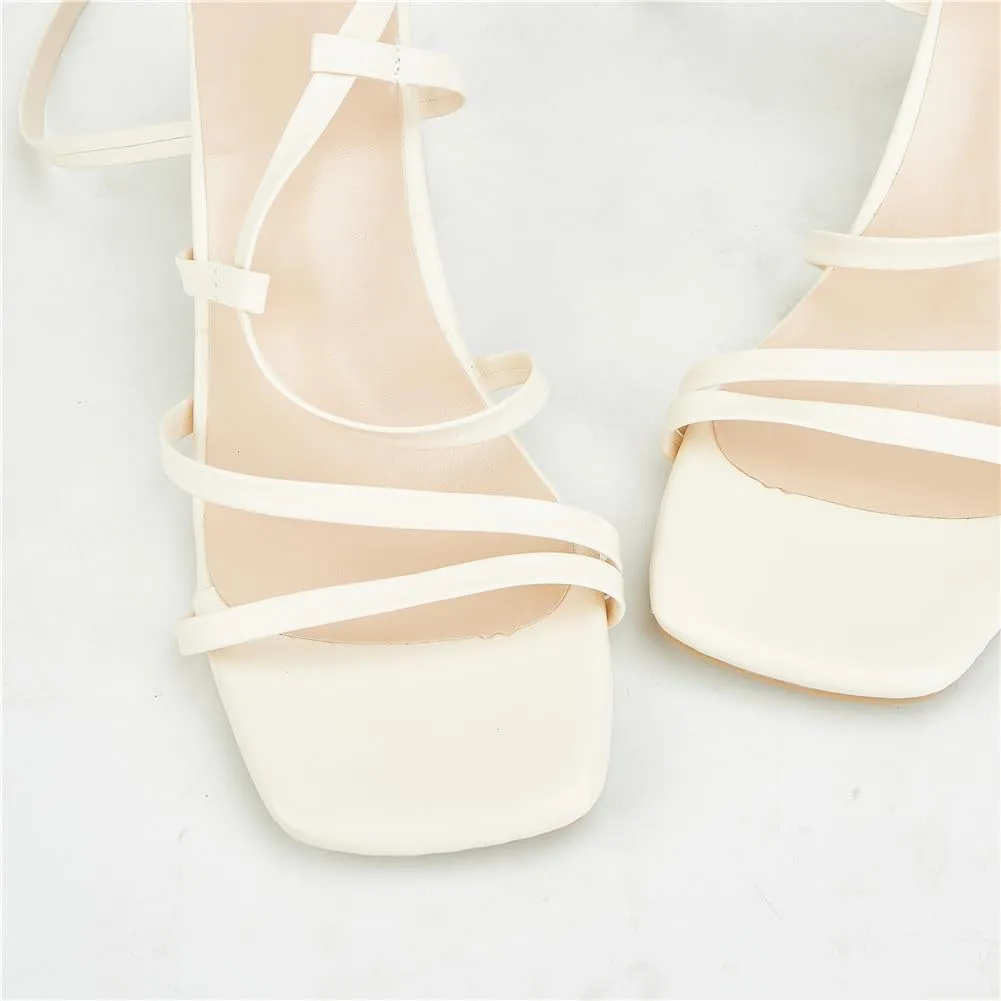 UIKGITP Women Square Toe Chunky Block Heels Strappy Sandals Ankle Buckle Platform Prom Heeled Pumps Wedding Party Evening Shoes