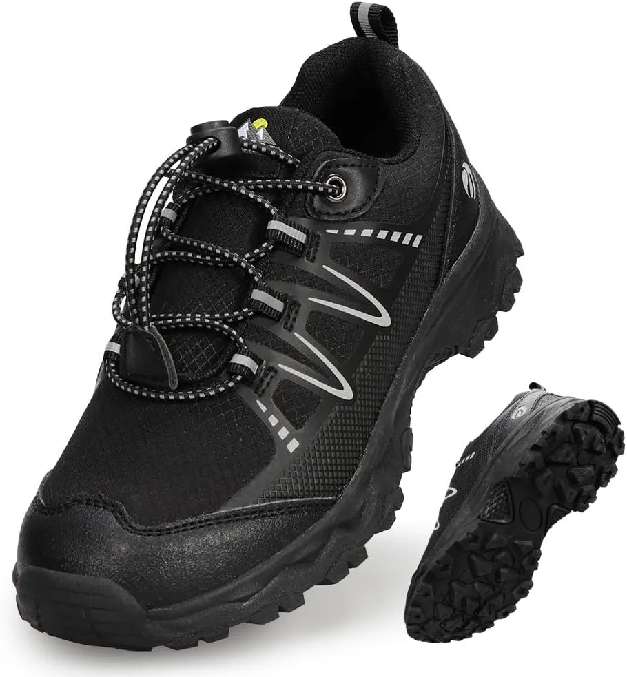 UOVO Girls Boys Hiking Shoes Boys Girls Waterproof Sneakers Kids Running Tennis Outdoor Shoes Non-Slip Lightweight