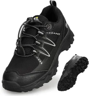 UOVO Girls Boys Hiking Shoes Boys Girls Waterproof Sneakers Kids Running Tennis Outdoor Shoes Non-Slip Lightweight