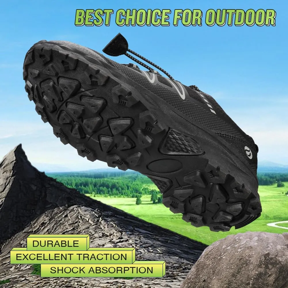 UOVO Girls Boys Hiking Shoes Boys Girls Waterproof Sneakers Kids Running Tennis Outdoor Shoes Non-Slip Lightweight
