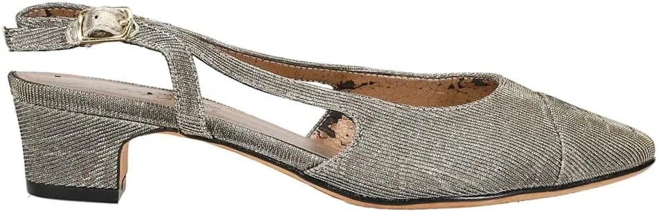 VANELi Womens Aliz Round Toe Slingback Pumps Dress Casual Low Heel 1-2" - Black