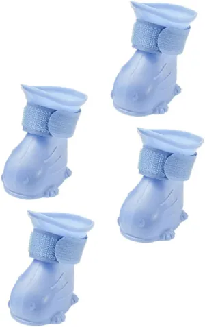 VANZACK 4Pcs Dog Rain Boots Slip Outdoor Shoes for Dogs Breathable Tep Material for Rainy Days and Cold Weather Protection