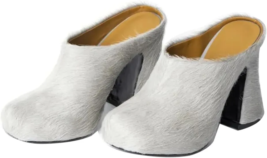 Vertundy Mule Heels for Women Backless Slide Shoes Ladies