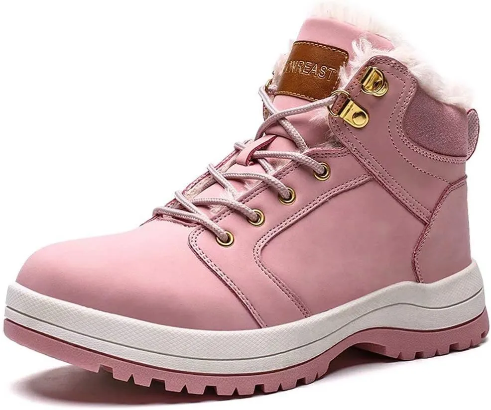 visionreast Men Womens Winter Snow Boots Insulated Outdoor Hiking Shoes Fur Lined Warm Boots