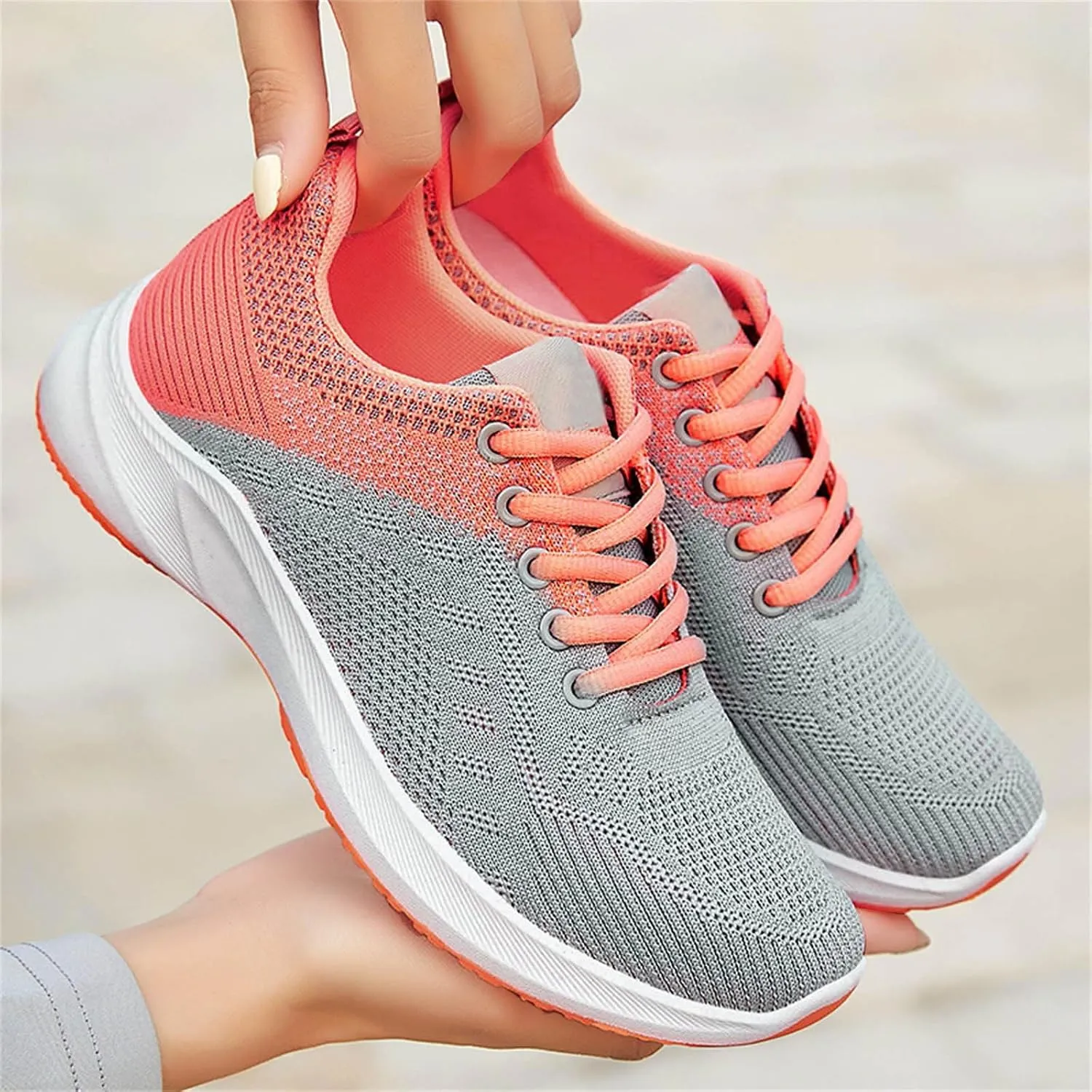 Walking Shoes for Women Arch Support Orthopedic Shoes Mesh Breathable Lightweight Tennis Walking Shoes Comfortable Casual Athletic Sneakers for Gym Workout Sports