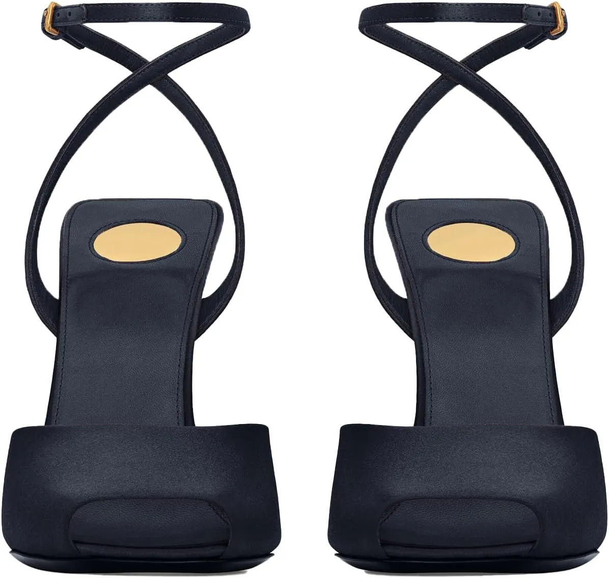 Wedge High Heels Sandals for Women – 4 Inch Square Peep Toe Ankle Strap Buckle Comfortable for Party Wedding Daily Wear