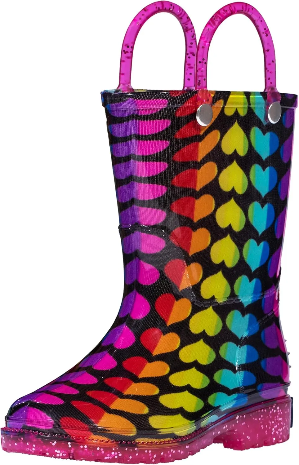 Wildkin Kids Rain Boots – 100% Waterproof with Slip-Resistant Tread & Easy Pull Handles