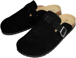 WINSEAD Clogs for Women Men Dupes Unisex Slip-on Potato Shoes Footbed Suede Cork Clogs and Mules