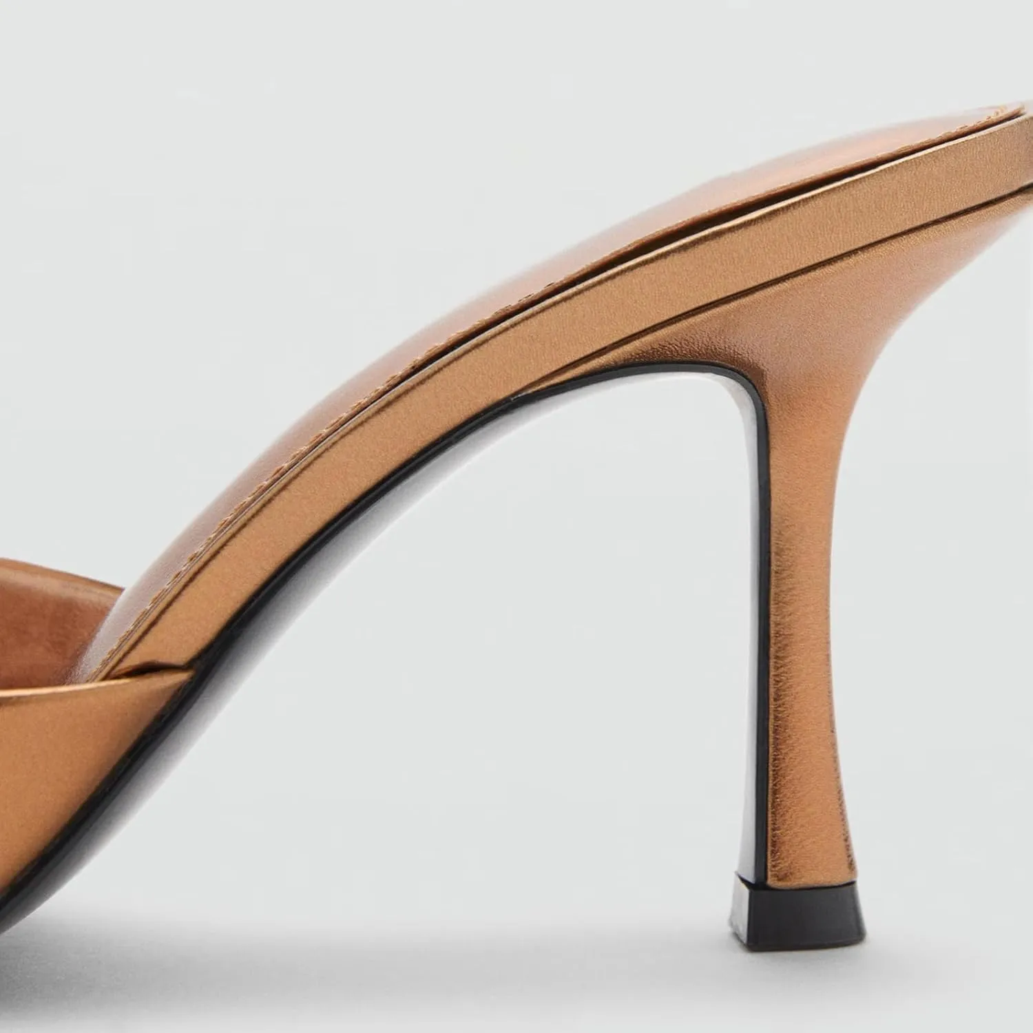 Women Heeled Mules Pointed Peep Toe Stiletto High Heel Slip on Backless Summer Mules Slide Sandals Fashion Dress Shoes
