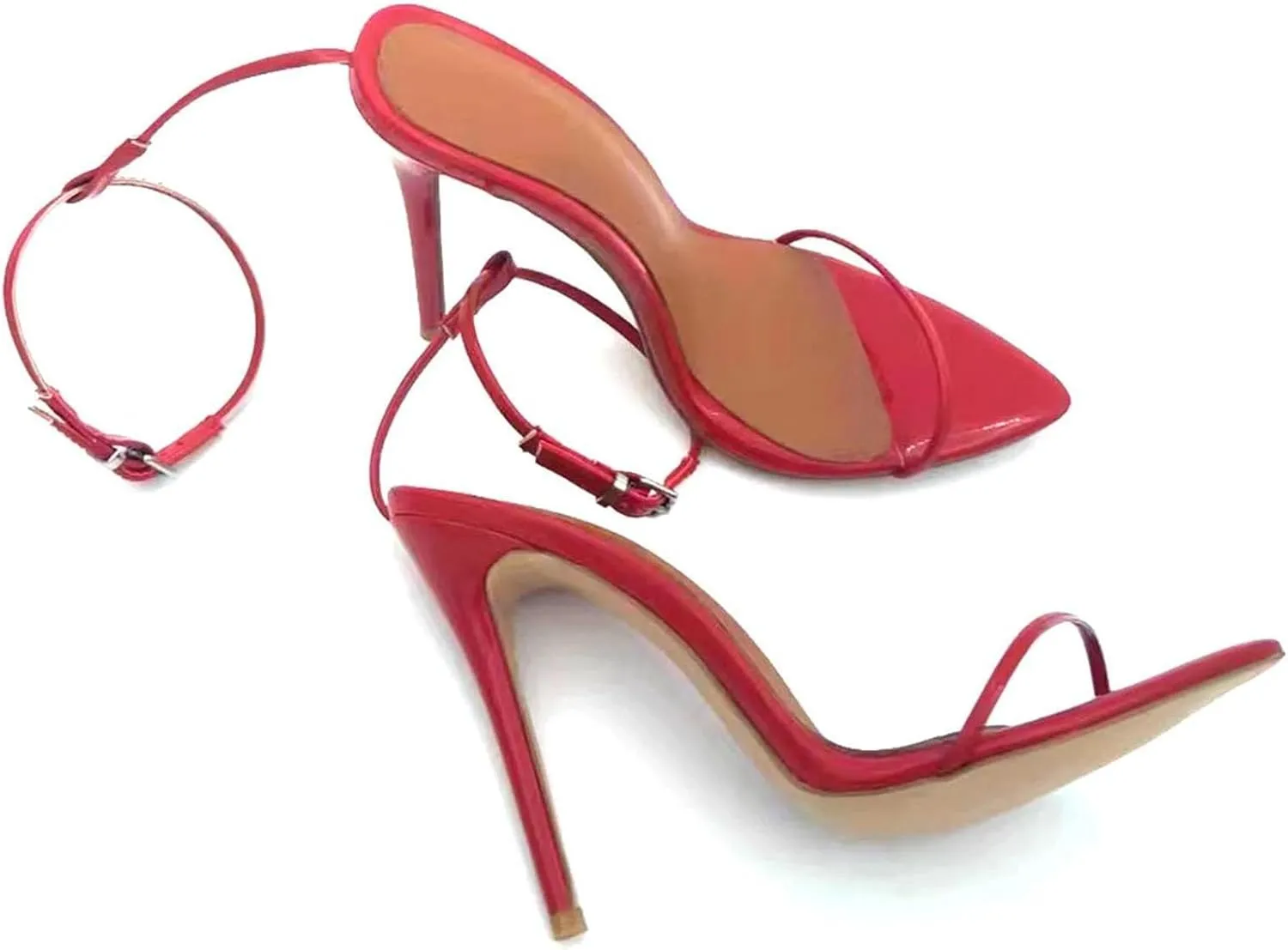 Women's Ankle Strap Stiletto Sandals, Pointe Sole High Heel Party Dress Shoes