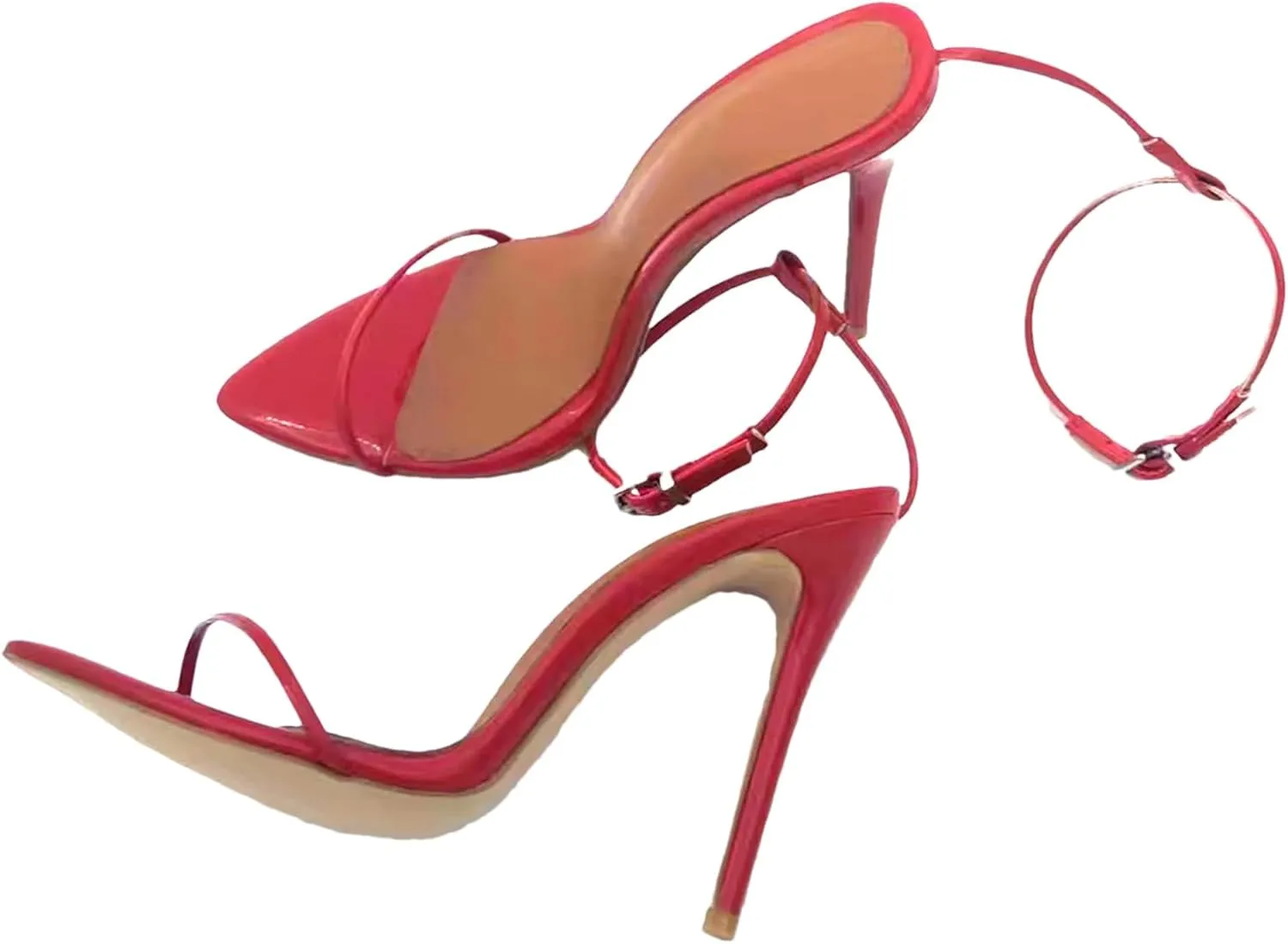 Women's Ankle Strap Stiletto Sandals, Pointe Sole High Heel Party Dress Shoes