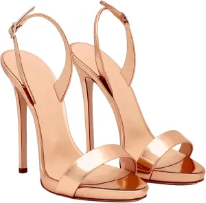 Women's Back Strap Stiletto Sandals, Open Toe Summer Party Heels