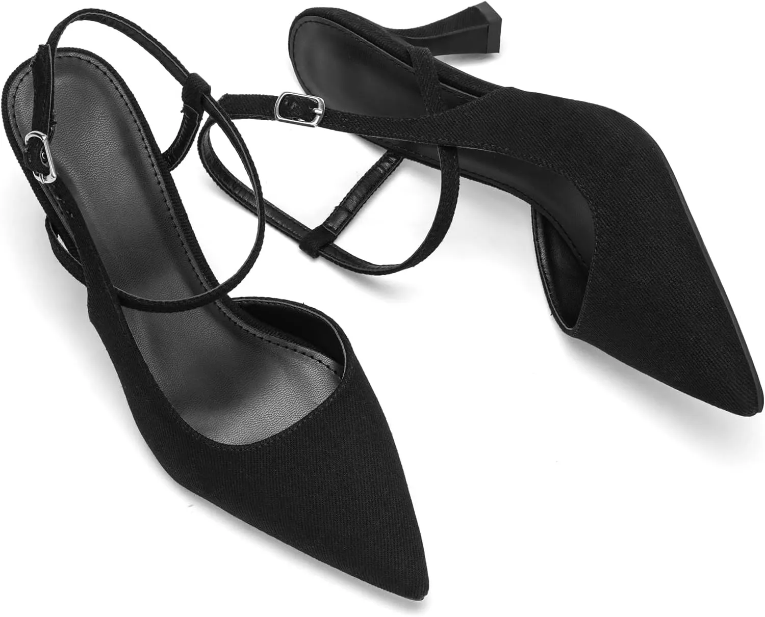 Women's Close Pointed Toe Strappy High Heels Stiletto Slingback Pumps Elegant D'Orsay Dress Wedding Party Shoes