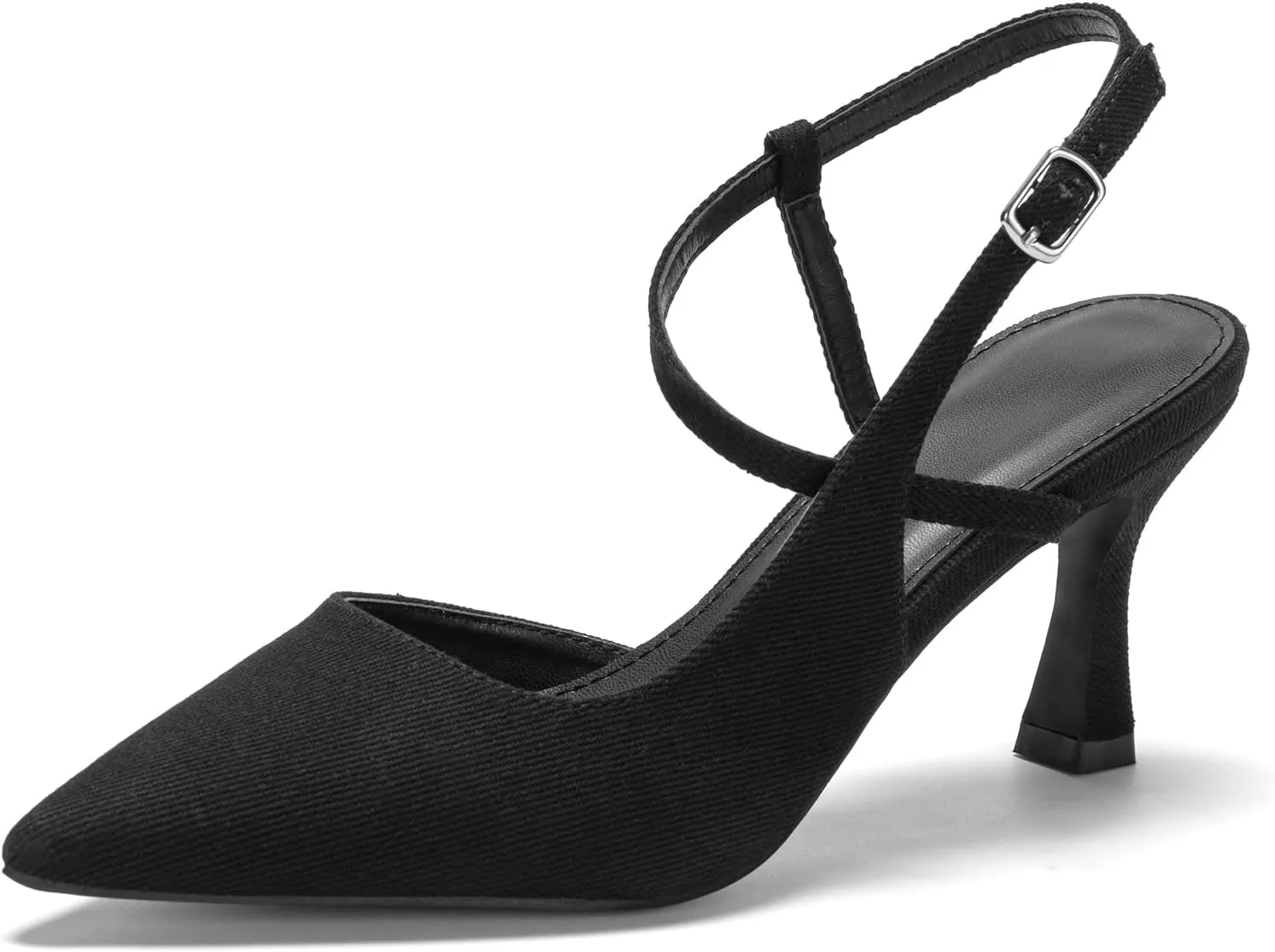 Women's Close Pointed Toe Strappy High Heels Stiletto Slingback Pumps Elegant D'Orsay Dress Wedding Party Shoes