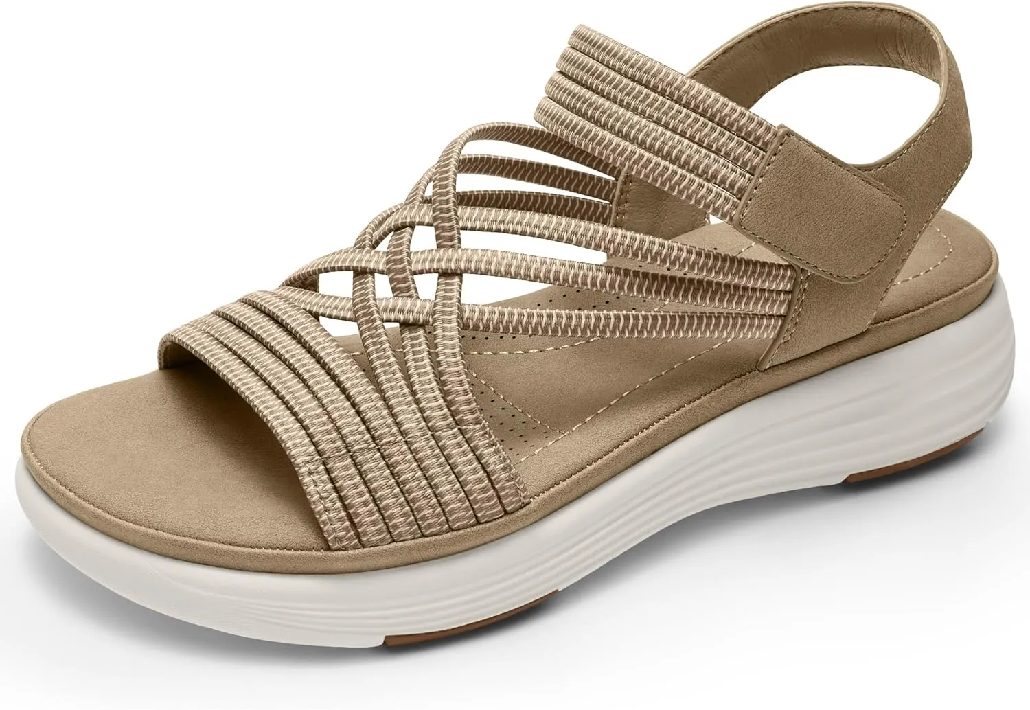 Women's Comfortable Walking Sandals with Elastic Strap LightWeight Sandals for Women 2025 Summer Dressy