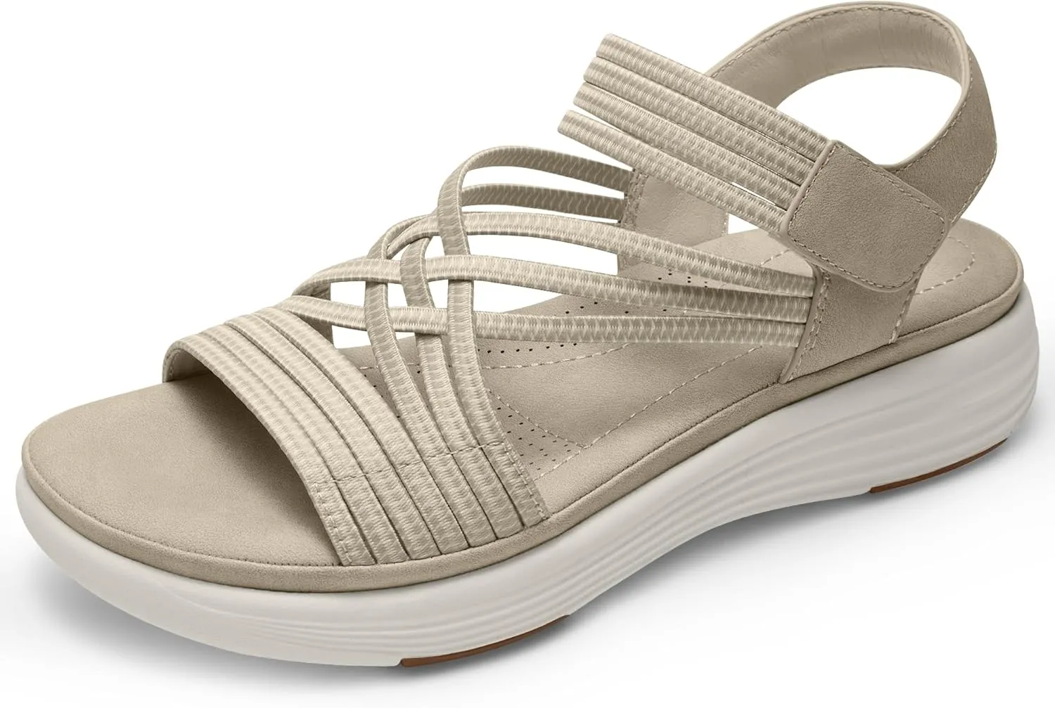 Women's Comfortable Walking Sandals with Elastic Strap LightWeight Sandals for Women 2025 Summer Dressy